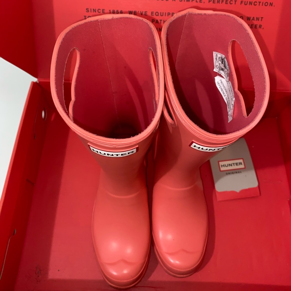 Hunter Original Kids Grab Handle Rain Boots Pink - Picture 4 of 6